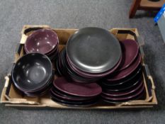 A box of Ikea dinner ware