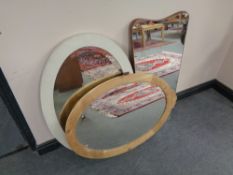 Three dressing table mirrors