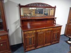 A late nineteenth century mahogany mirror backed sideboard