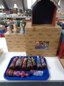 A boxed Jim Shore Heartwood Creek ten piece nativity set together with a further set of three Jim