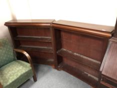A pair of Danish mahogany bookcases