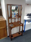An Arts and Crafts mirrored hall stand