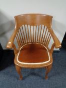 An Edwardian American style desk chair