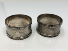A pair of Lindisfarne silver napkin rings CONDITION REPORT: 67.