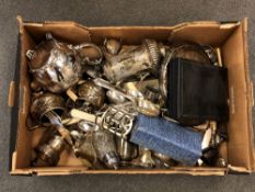 A large quantity of silver and plated items