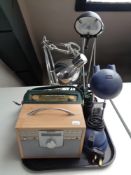 A tray of Roberts DAB radio, Onn radio,