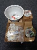 A tray of Charles Wyscki Heartland Hollow limited edition Christmas bowl number 3221/9500 together