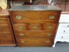 A twentieth century mahogany ship's style secretaire chest CONDITION REPORT: 98cm