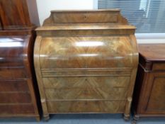 A nineteenth century mahogany cylinder bureau