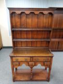 A Georgian style oak dresser