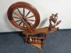 A Demi Booker spinning wheel