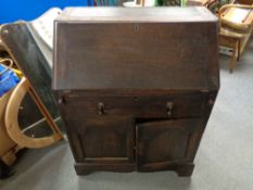An Edwardian oak bureau
