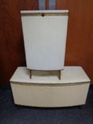 A mid century blanket box with similar box