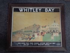 An Edwardian oak frame containing later L.N.E.