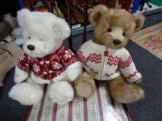 Two Harrod's Christmas bears, 2011 and 2012.