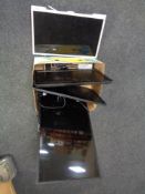 Four assorted Lcd tvs and monitors