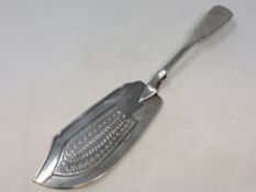 A good quality Victorian silver fish slice,