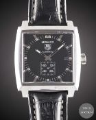 A GENTLEMAN'S STAINLESS STEEL TAG HEUER MONACO AUTOMATIC WRIST WATCH CIRCA 2010, REF. WW2117 WITH