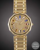 A GENTLEMAN'S 18K SOLID YELLOW GOLD CORUM ADMIRAL'S CUP BRACELET WATCH CIRCA 1990s, REF. 44 810