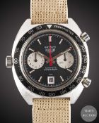 A GENTLEMAN'S STAINLESS STEEL HEUER 