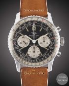 A GENTLEMAN'S STAINLESS STEEL BREITLING NAVITIMER CHRONOGRAPH WRIST WATCH CIRCA 1966, REF. 806