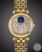 A GENTLEMAN'S SIZE 18K SOLID YELLOW GOLD GERALD GENTA PERPETUAL CALENDAR MOONPHASE BRACELET WATCH