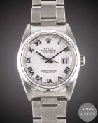 A GENTLEMAN'S STAINLESS STEEL ROLEX OYSTER PERPETUAL DATEJUST BRACELET WATCH CIRCA 2005, REF.
