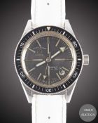A GENTLEMAN'S STAINLESS STEEL FAVRE LEUBA DEEP BLUE DIVERS WRIST WATCH CIRCA 1960s, REF. 59603