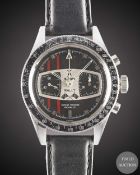 A GENTLEMAN'S STAINLESS STEEL LEJOUR RALLY CHRONOGRAPH WRIST WATCH CIRCA 1969 Movement: 17J,