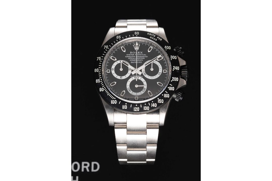 A GENTLEMAN'S MATT GREY & BLACK COATED STAINLESS STEEL BAMFORD ROLEX OYSTER PERPETUAL COSMOGRAPH - Image 1 of 12