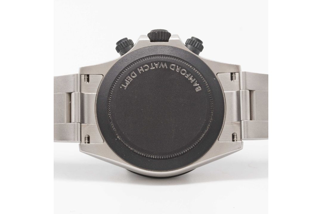 A GENTLEMAN'S MATT GREY & BLACK COATED STAINLESS STEEL BAMFORD ROLEX OYSTER PERPETUAL COSMOGRAPH - Image 9 of 12