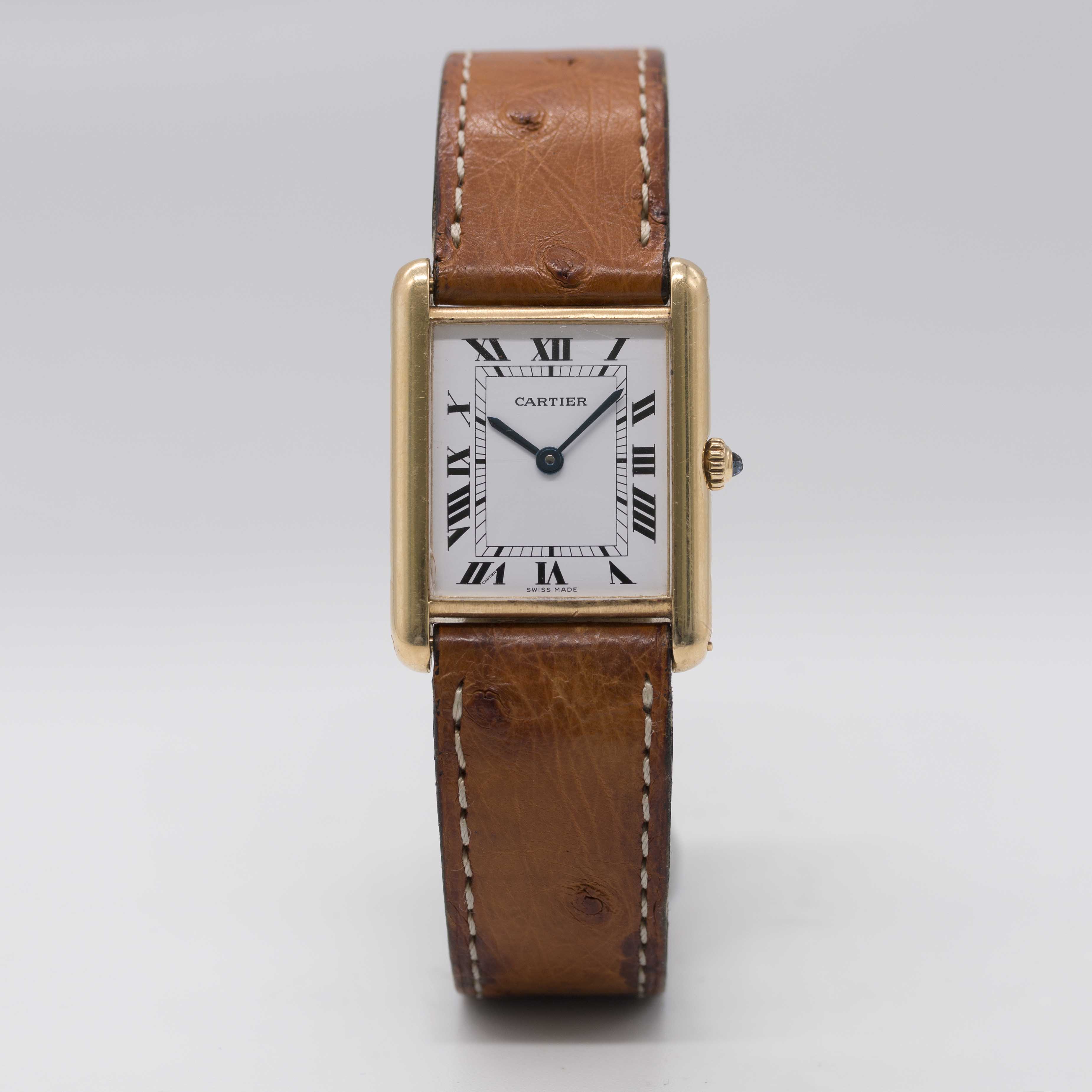 A GENTLEMAN'S SIZE 18K SOLID GOLD CARTIER TANK WRIST WATCH CIRCA 1990s Movement: Quartz, signed - Image 2 of 12