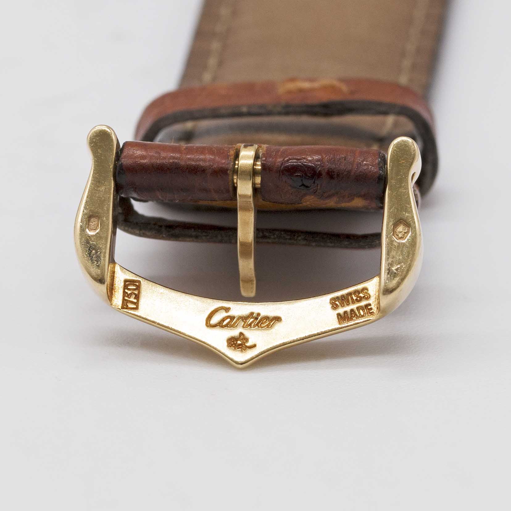 A GENTLEMAN'S SIZE 18K SOLID GOLD CARTIER TANK WRIST WATCH CIRCA 1990s Movement: Quartz, signed - Image 12 of 12