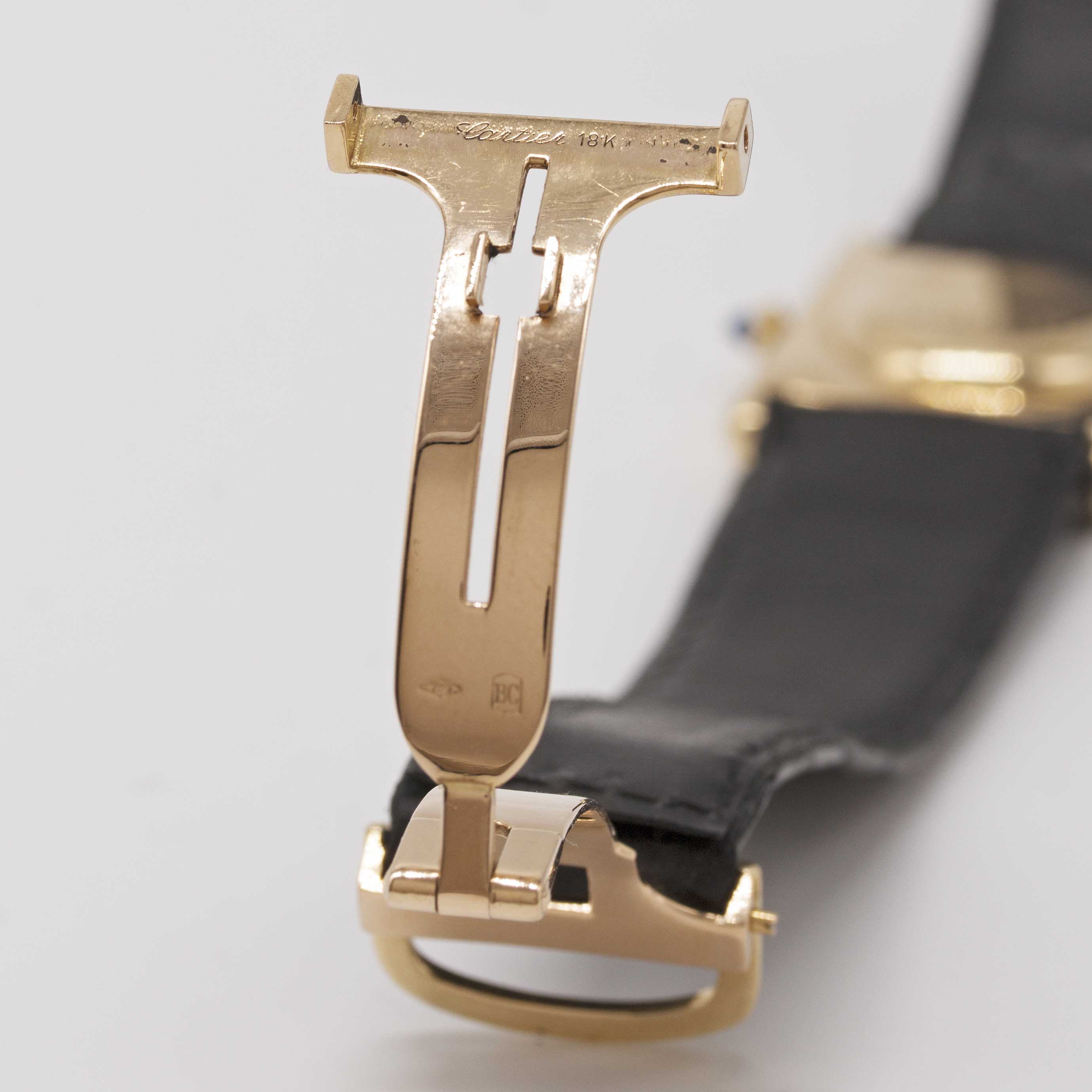 A RARE GENTLEMAN'S LARGE SIZE 18K SOLID GOLD CARTIER TANK "JUMBO" AUTOMATIC WRIST WATCH CIRCA - Image 11 of 14