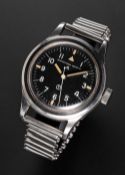A GENTLEMAN'S STAINLESS STEEL BRITISH MILITARY IWC MARK 11 RAF PILOTS BRACELET WATCH DATED 1951