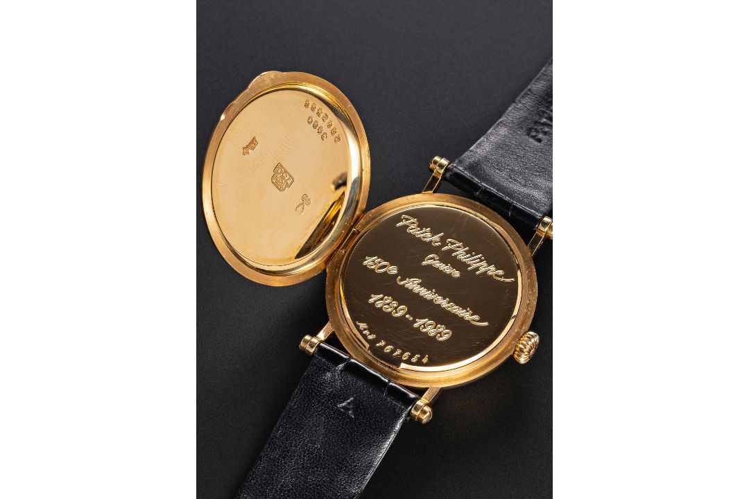 A GENTLEMAN'S 18K SOLID YELLOW GOLD PATEK PHILIPPE OFFICIER WRIST WATCH CIRCA 1989, REF. 3960G 150TH - Image 2 of 3
