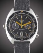 A GENTLEMAN'S STAINLESS STEEL HEUER AUTAVIA AUTOMATIC CHRONOGRAPH WRIST WATCH CIRCA 1970s, REF.