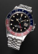 A GENTLEMAN'S STAINLESS STEEL ROLEX OYSTER PERPETUAL GMT MASTER 