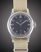 A GENTLEMAN'S BRITISH MILITARY LEMANIA W.W.W. WRIST WATCH CIRCA 1945, PART OF THE 