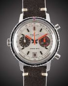 A GENTLEMAN'S STAINLESS STEEL BREITLING CHRONOMATIC CHRONOGRAPH WRIST WATCH CIRCA 1969, REF. 2110 
