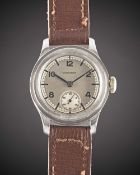 A RARE GENTLEMAN'S STAINLESS STEEL LONGINES 