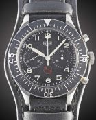 A GENTLEMAN'S STAINLESS STEEL GERMAN MILITARY HEUER 
