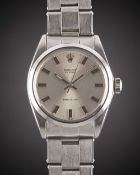 A GENTLEMAN'S STAINLESS STEEL ROLEX OYSTER PRECISION BRACELET WATCH CIRCA 1969, REF. 6426 SILVER