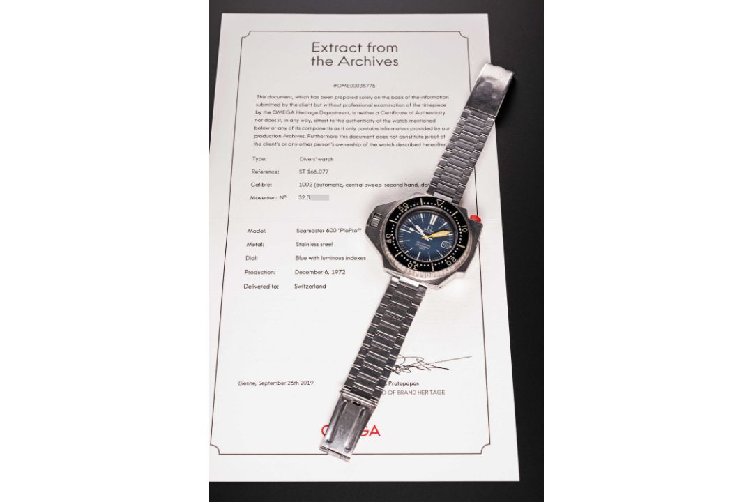 A GENTLEMAN'S STAINLESS STEEL OMEGA SEAMASTER PROFESSIONAL 600 "PLOPROF" DIVERS BRACELET WATCH DATED - Image 3 of 3