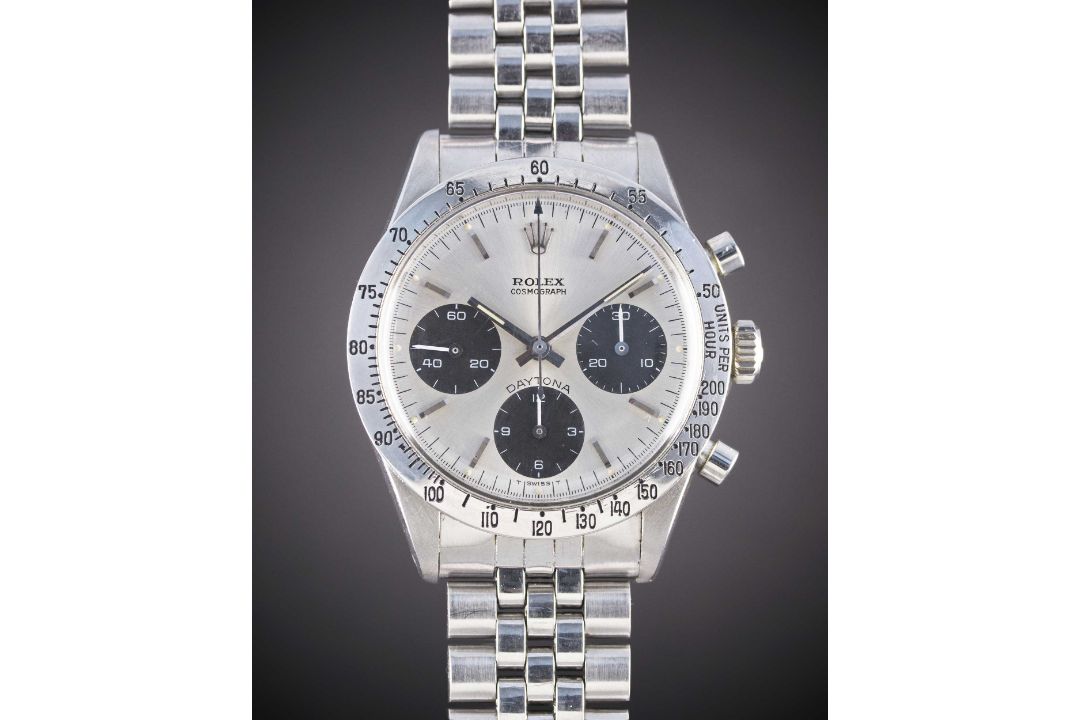 A RARE GENTLEMAN'S STAINLESS STEEL ROLEX COSMOGRAPH DAYTONA BRACELET WATCH CIRCA 1970, REF. 6262 - Image 2 of 2