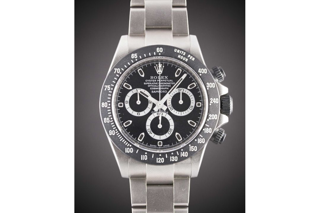 A GENTLEMAN'S MATT GREY & BLACK COATED STAINLESS STEEL BAMFORD ROLEX OYSTER PERPETUAL COSMOGRAPH - Image 3 of 12