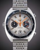 A GENTLEMAN'S STAINLESS STEEL HEUER AUTAVIA AUTOMATIC CHRONOGRAPH BRACELET WATCH CIRCA 1970s, REF.