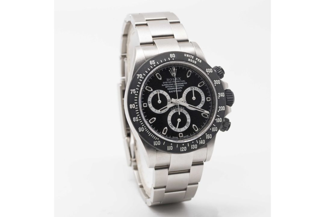 A GENTLEMAN'S MATT GREY & BLACK COATED STAINLESS STEEL BAMFORD ROLEX OYSTER PERPETUAL COSMOGRAPH - Image 7 of 12