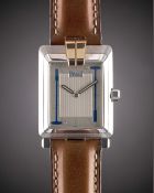 A GENTLEMAN'S SIZE 18K SOLID WHITE & YELLOW GOLD PIAGET POLO MECANIQUE WRIST WATCH CIRCA 1990s, REF.