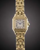 A LADIES 18K SOLID GOLD CARTIER PANTHERE 